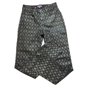 NYDJ Black Gray Diamonds Skinny Fit Jeans